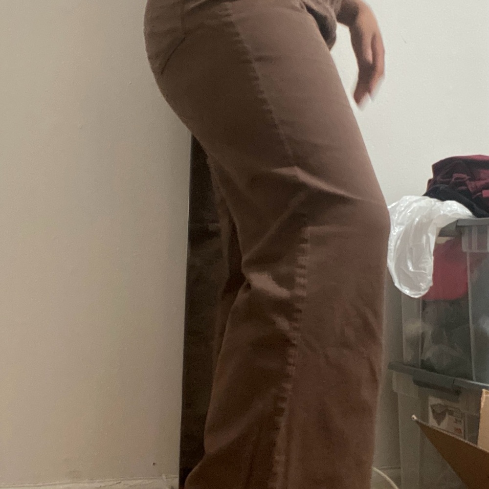 Brown High-Waisted Pants